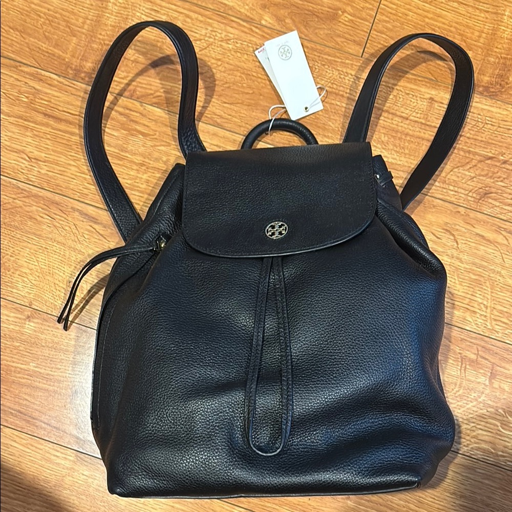 Black Leather Backpack